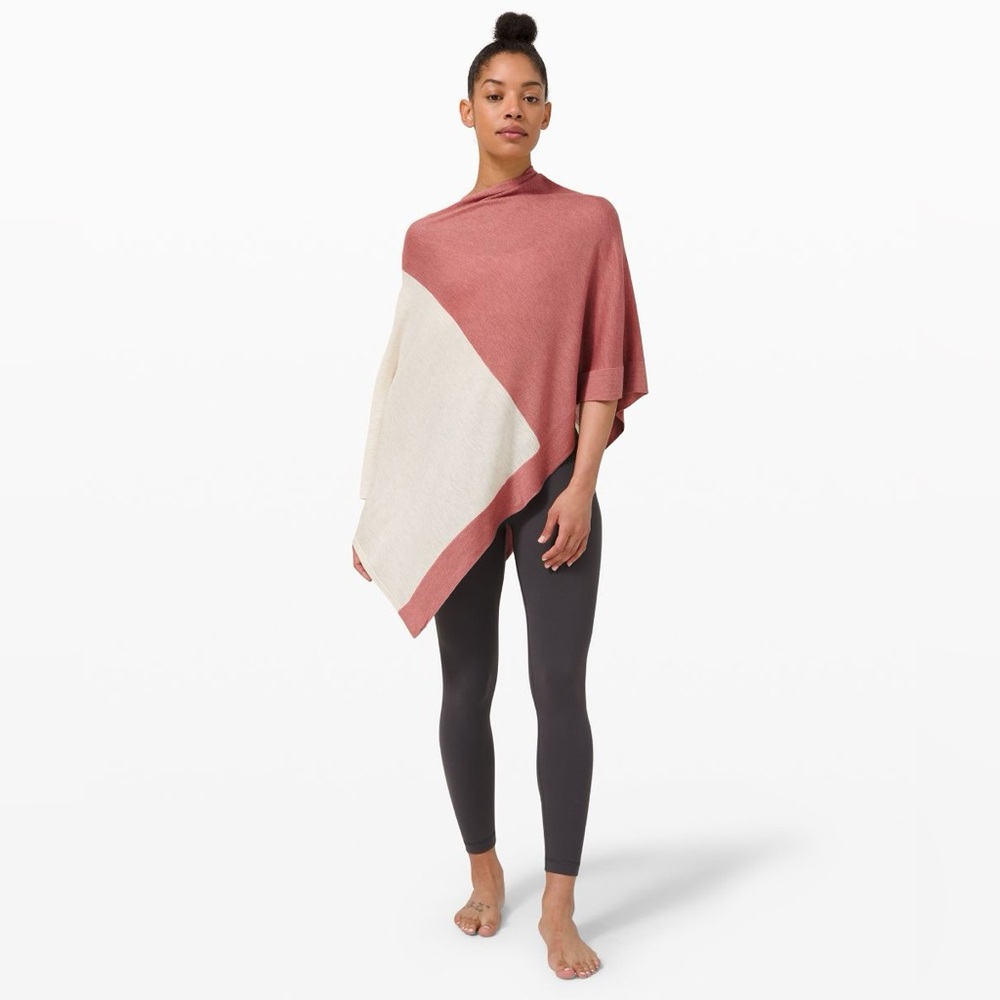 Lululemon | Yin Poncho | Two-Tone Pink and Cream | One Size